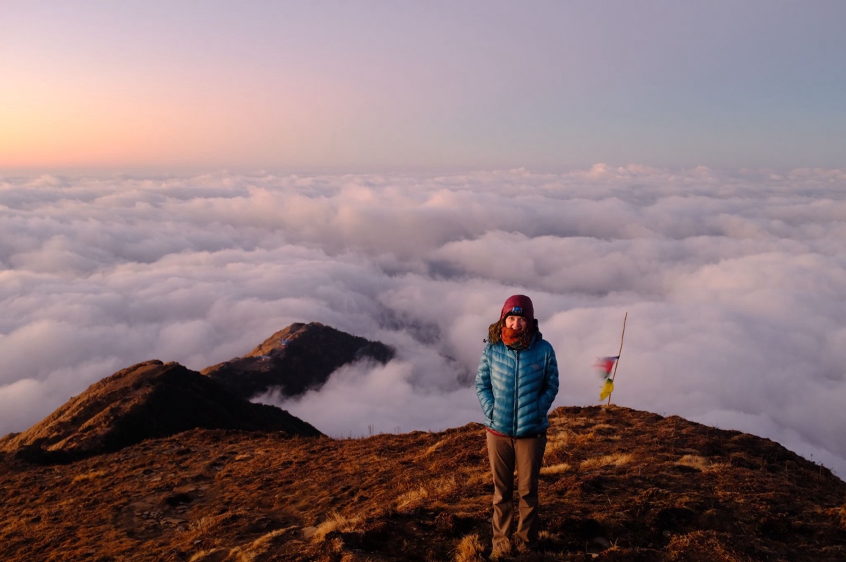Savannah Woodward on a mountain summit Savannah Woodward on a mountain summit